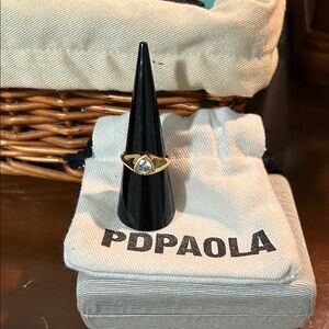 Gold Ring with Clear Stone